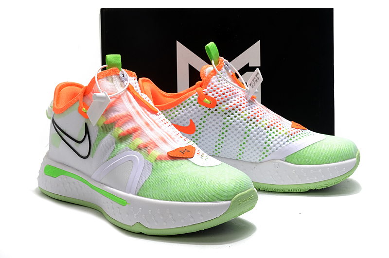 Nike PG 4 White Green Orange Shoes